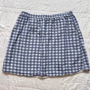 Free Assembly mini skirt womens Large gingham check picnic cottagecore boho